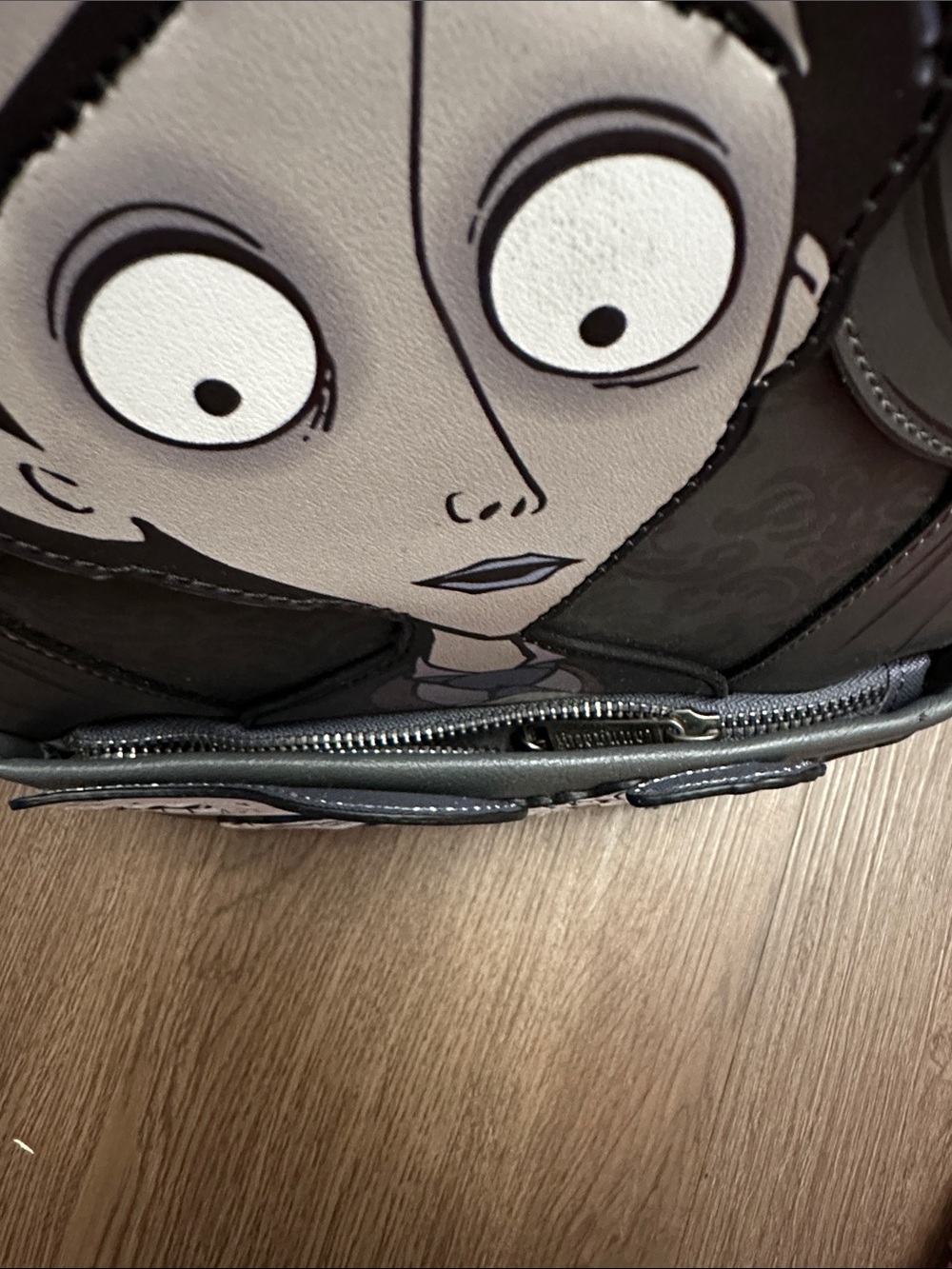 Loungefly Corpse Bride Mini Backpack in Black, Gray, White - Picture 5 of 6